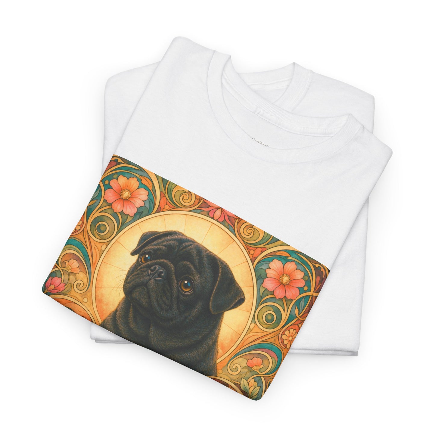 Pug Black Vintage Graphic T-Shirt – Unisex Cotton Tee for Dog Lovers