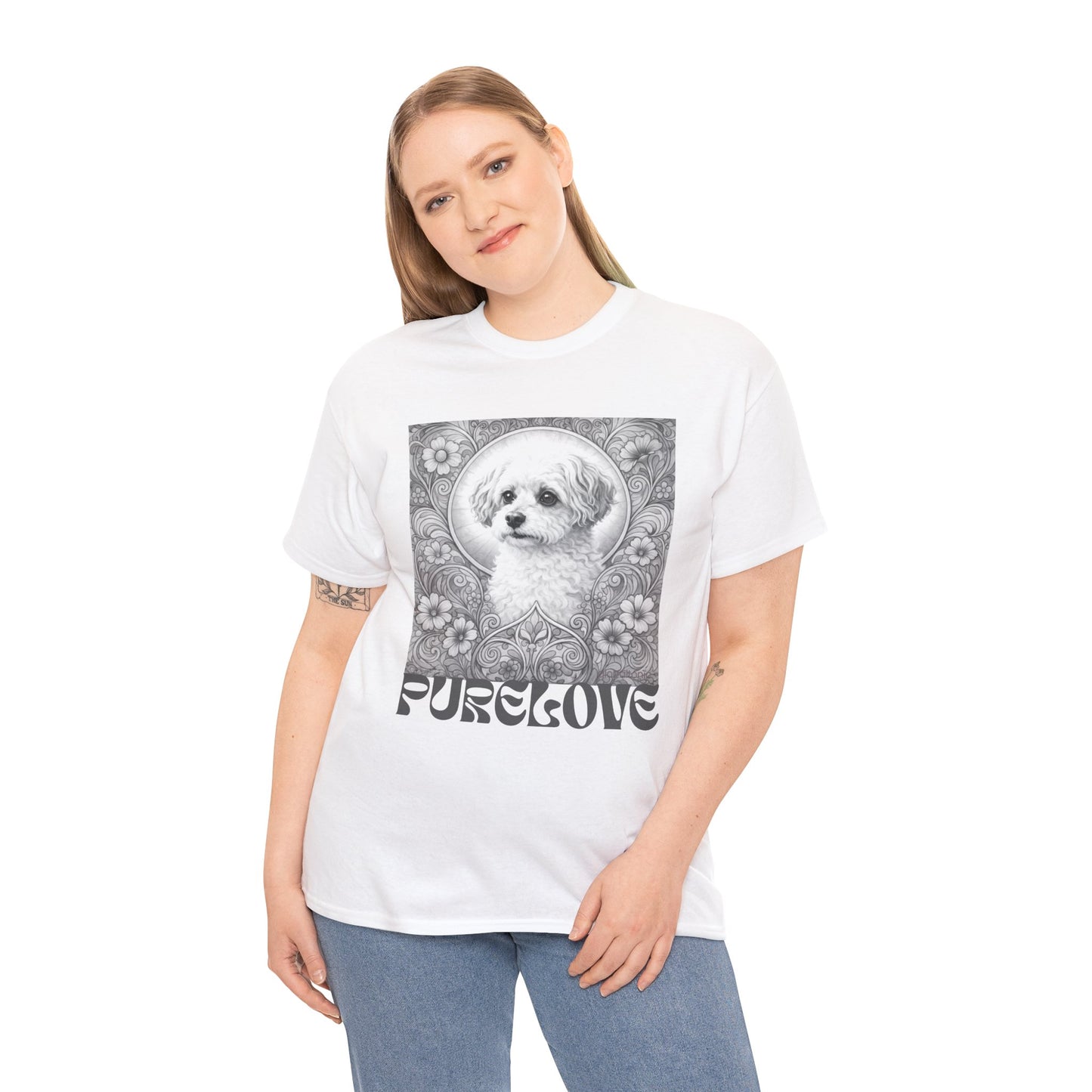 Foxypoo (Foodle) Vintage Graphic T-Shirt – Unisex Cotton Tee for Dog Lovers (Black & White)
