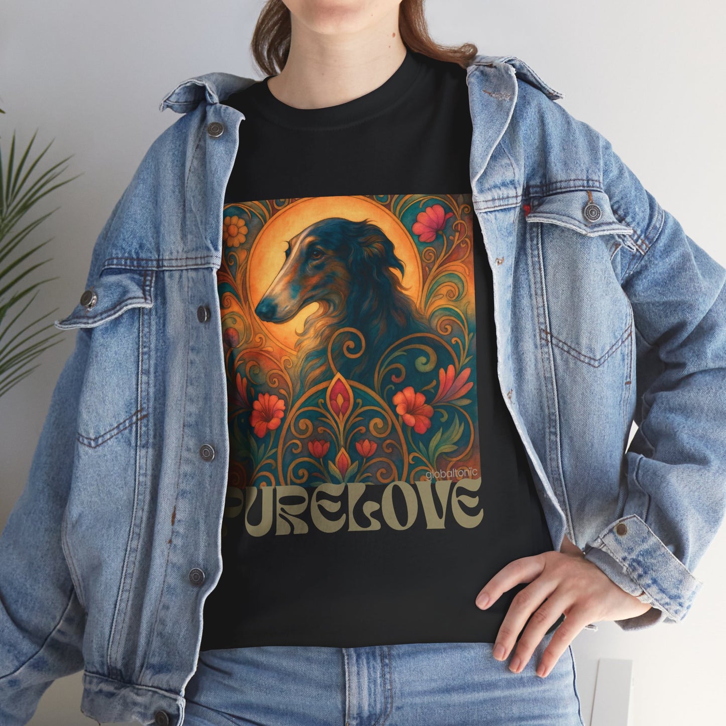 Borzoi Vintage Graphic T-Shirt – Unisex Cotton Tee for Dog Lovers
