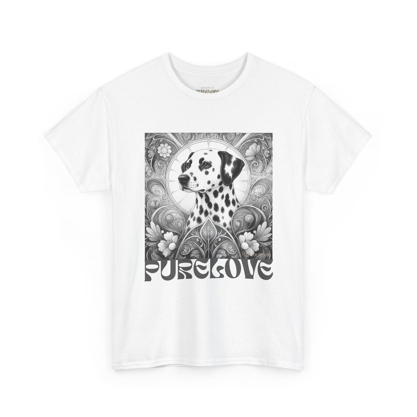 Dalmatian Vintage Unisex Cotton Tee for Dog Lovers (Black & White)
