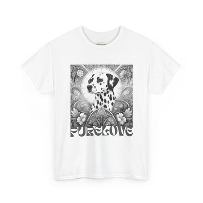 Dalmatian Vintage Unisex Cotton Tee for Dog Lovers (Black & White)