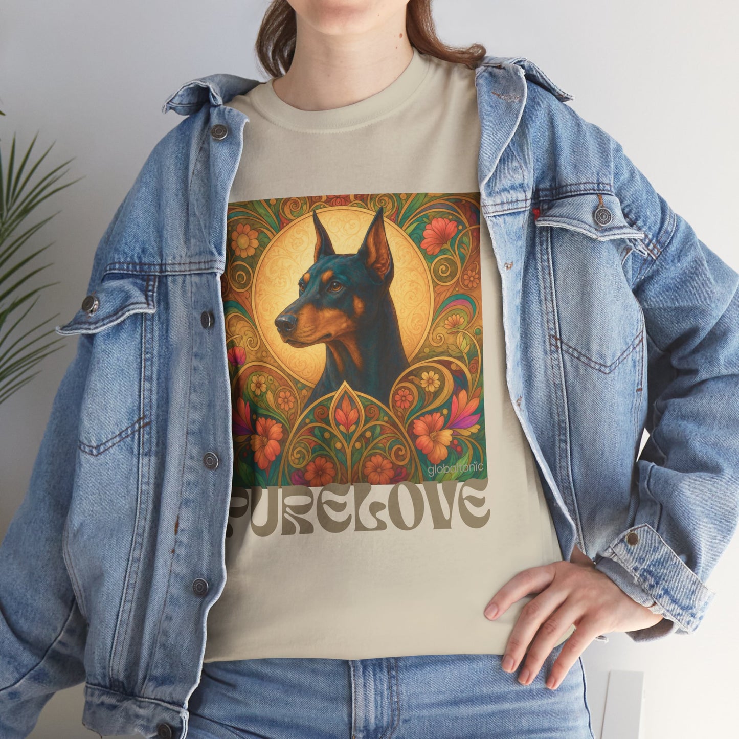 Doberman Vintage Graphic T-shirt - Unisex Cotton Tee for Dog Lovers