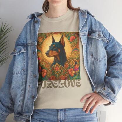Doberman Vintage Graphic T-shirt - Unisex Cotton Tee for Dog Lovers