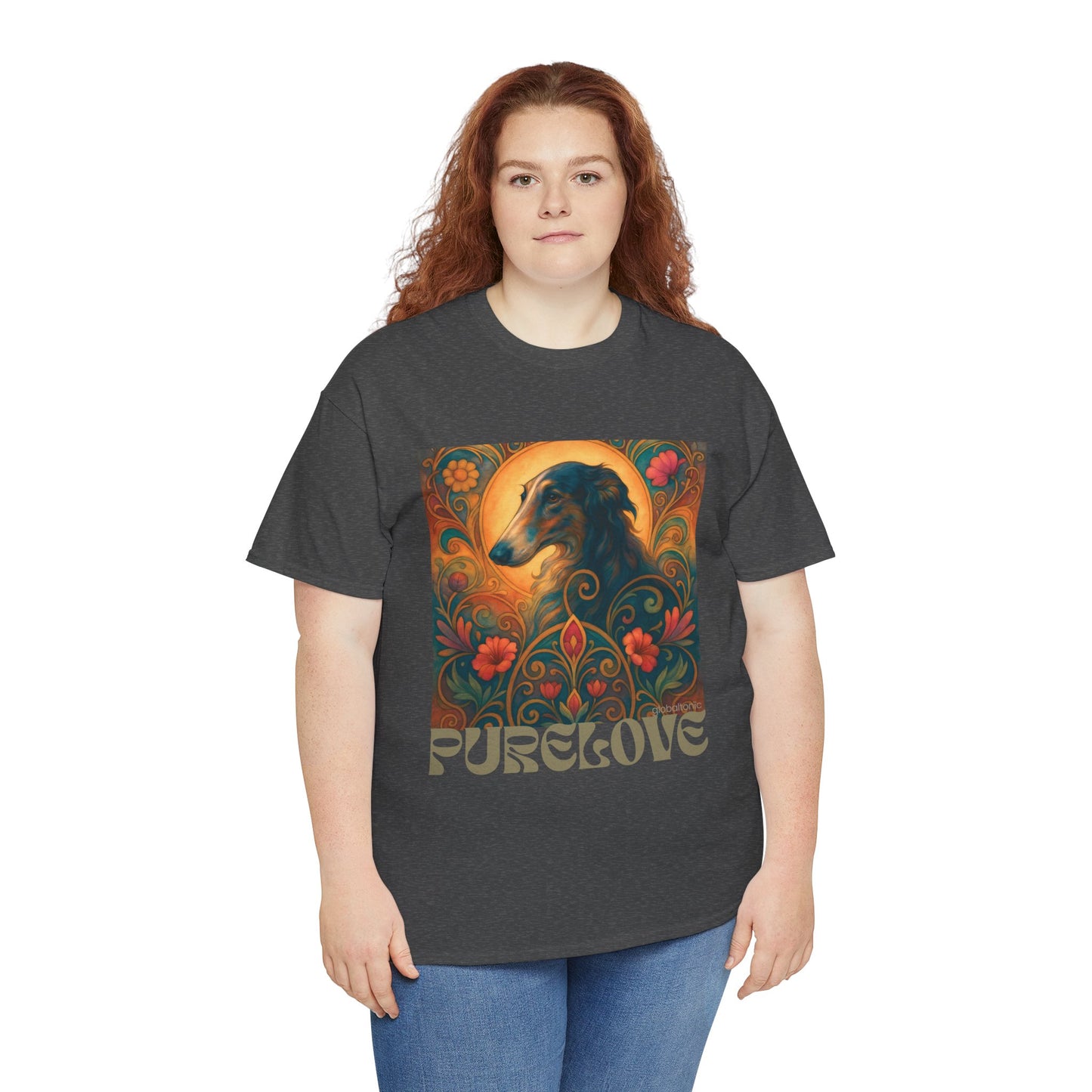Borzoi Vintage Graphic T-Shirt – Unisex Cotton Tee for Dog Lovers