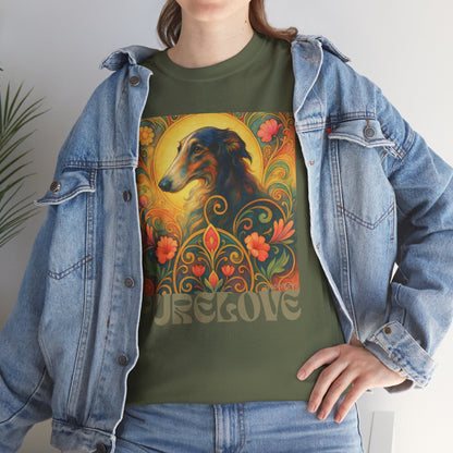 Borzoi Vintage Graphic T-Shirt – Unisex Cotton Tee for Dog Lovers