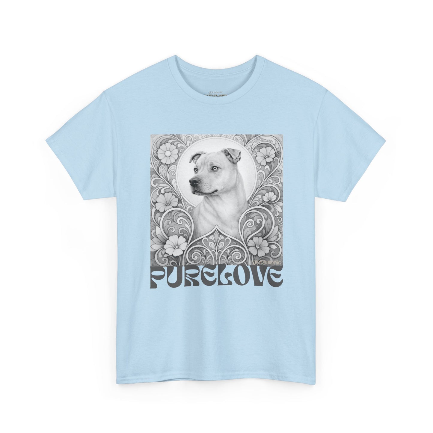 Staffy Tan Vintage Graphic T-Shirt – Unisex Cotton Tee for Dog Lovers (Black & White)