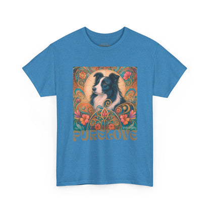 Border Collie (Black & White) Vintage Graphic T-Shirt – Unisex Cotton Tee for Dog Lovers