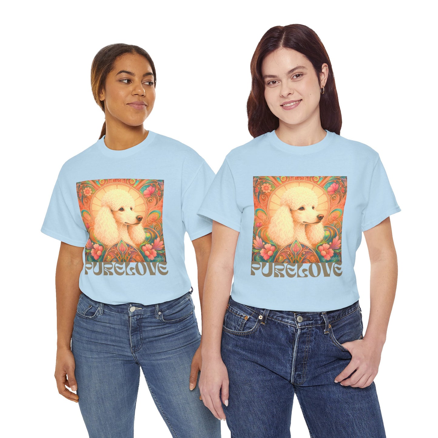 White Poodle Vintage Graphic T-Shirt – Unisex Cotton Tee for Dog Lovers