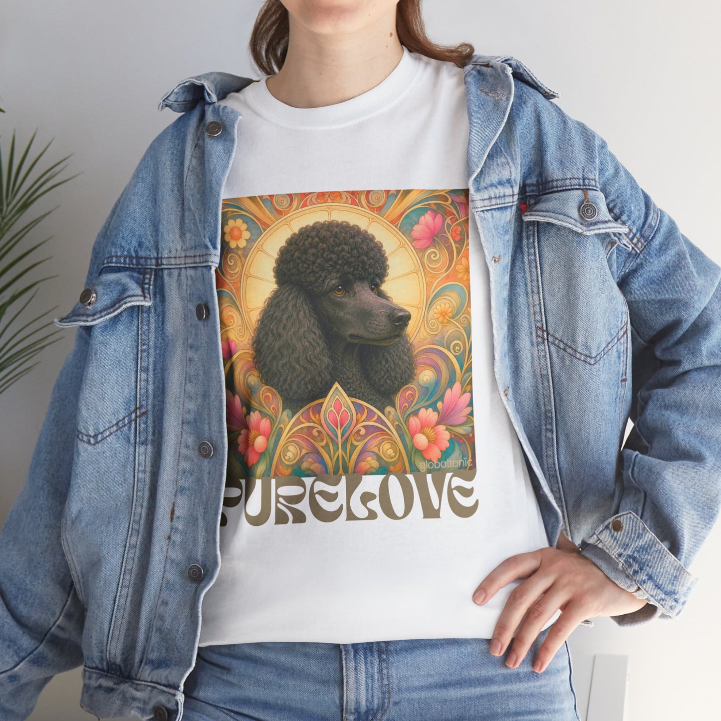 Poodle Black Vintage Graphic T-Shirt – Unisex Cotton Tee for Dog Lovers