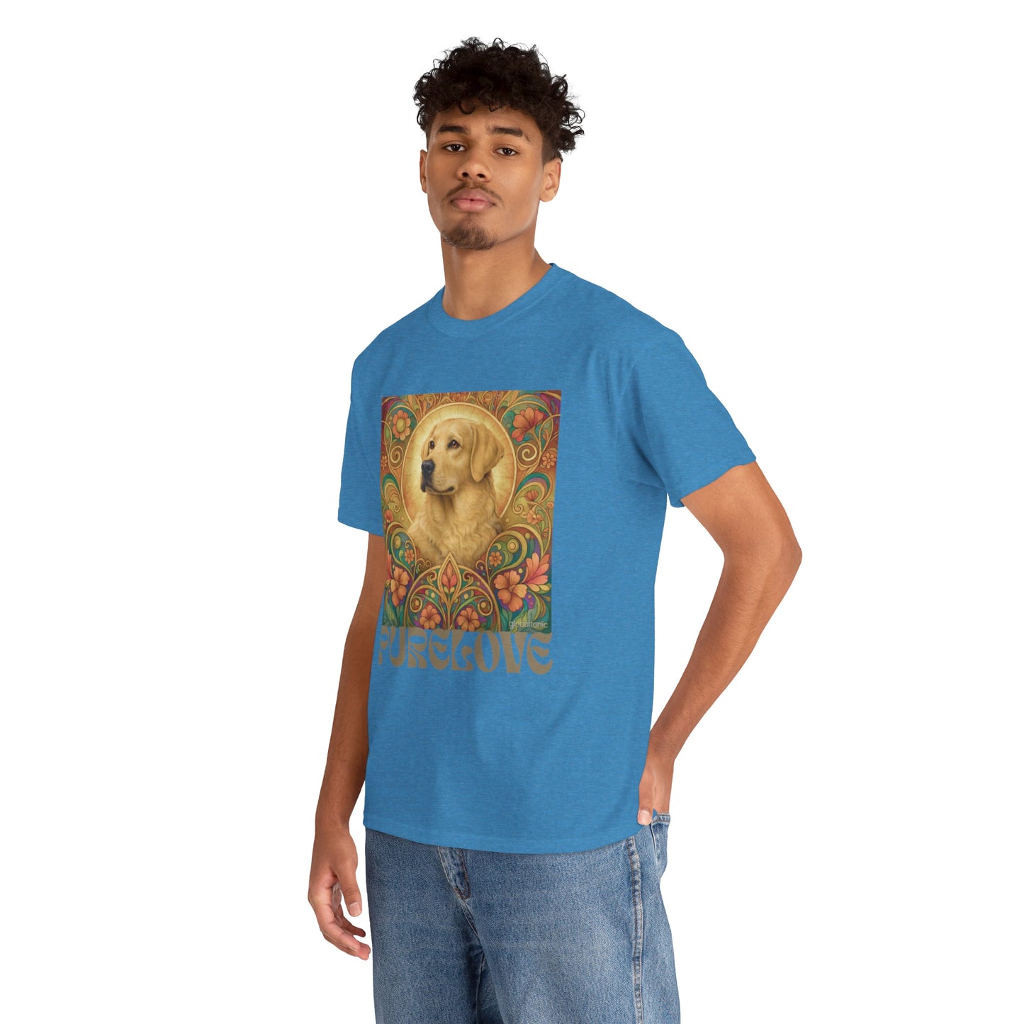 Golden Labrador Vintage Graphic T-shirt - Unisex Cotton Tee for Dog Lovers