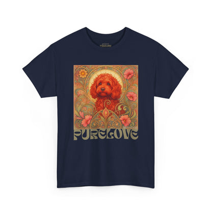 Strawberry Cavapoo (Cavoodle) Vintage Graphic T-shirt -Unisex Cotton Tee for Dog Lovers