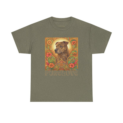 Staffy Brown Brindle Vintage Graphic T-Shirt – Unisex Cotton Tee for Dog Lovers