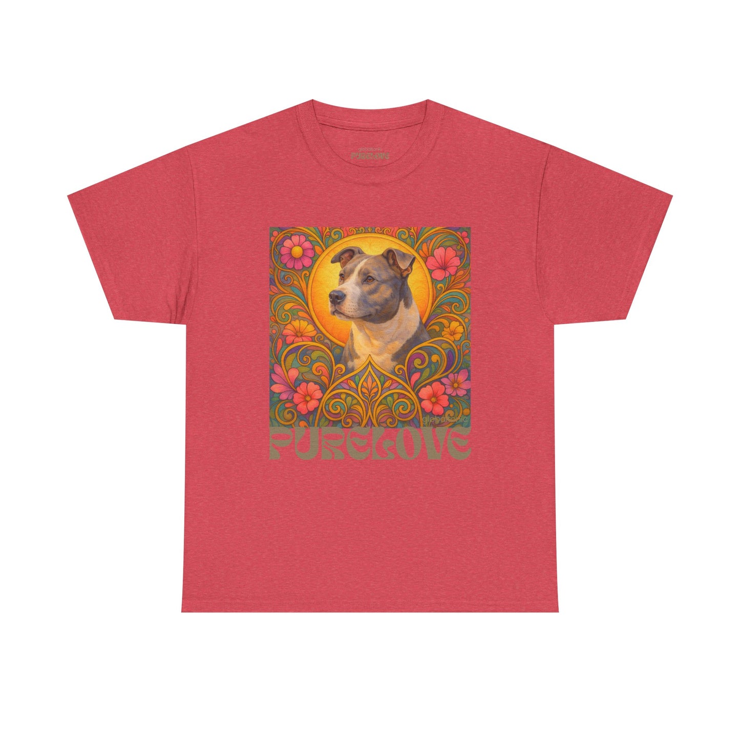 Staffy Grey & White Vintage Graphic T-Shirt – Unisex Cotton Tee for Dog Lovers