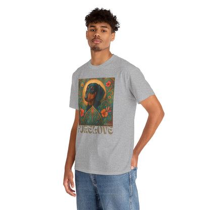 Dachshund Black Tan Shorthair Vintage Graphic T-shirt - Unisex Cotton Tee for Dog Lovers