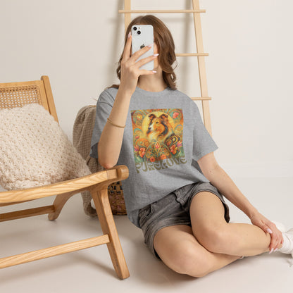 Collie Vintage Graphic T-shirt - Unisex Cotton Tee for Dog Lovers