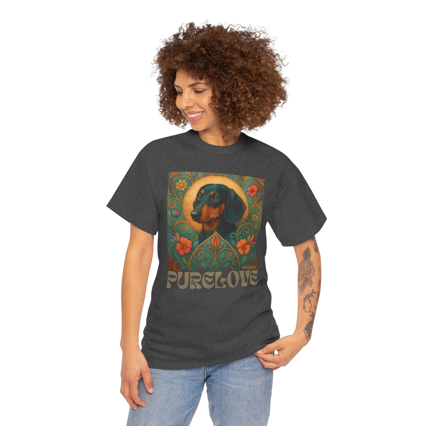 Dachshund Black Tan Shorthair Vintage Graphic T-shirt - Unisex Cotton Tee for Dog Lovers