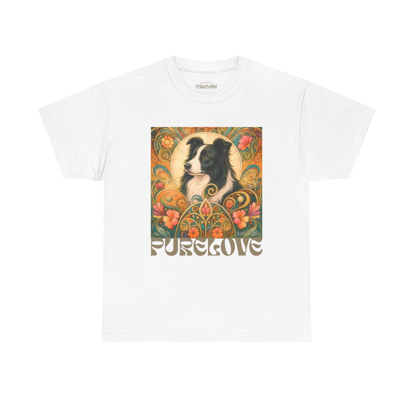Border Collie (Black & White) Vintage Graphic T-Shirt – Unisex Cotton Tee for Dog Lovers