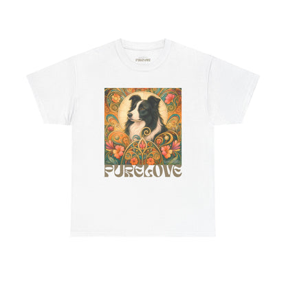 Border Collie (Black & White) Vintage Graphic T-Shirt – Unisex Cotton Tee for Dog Lovers