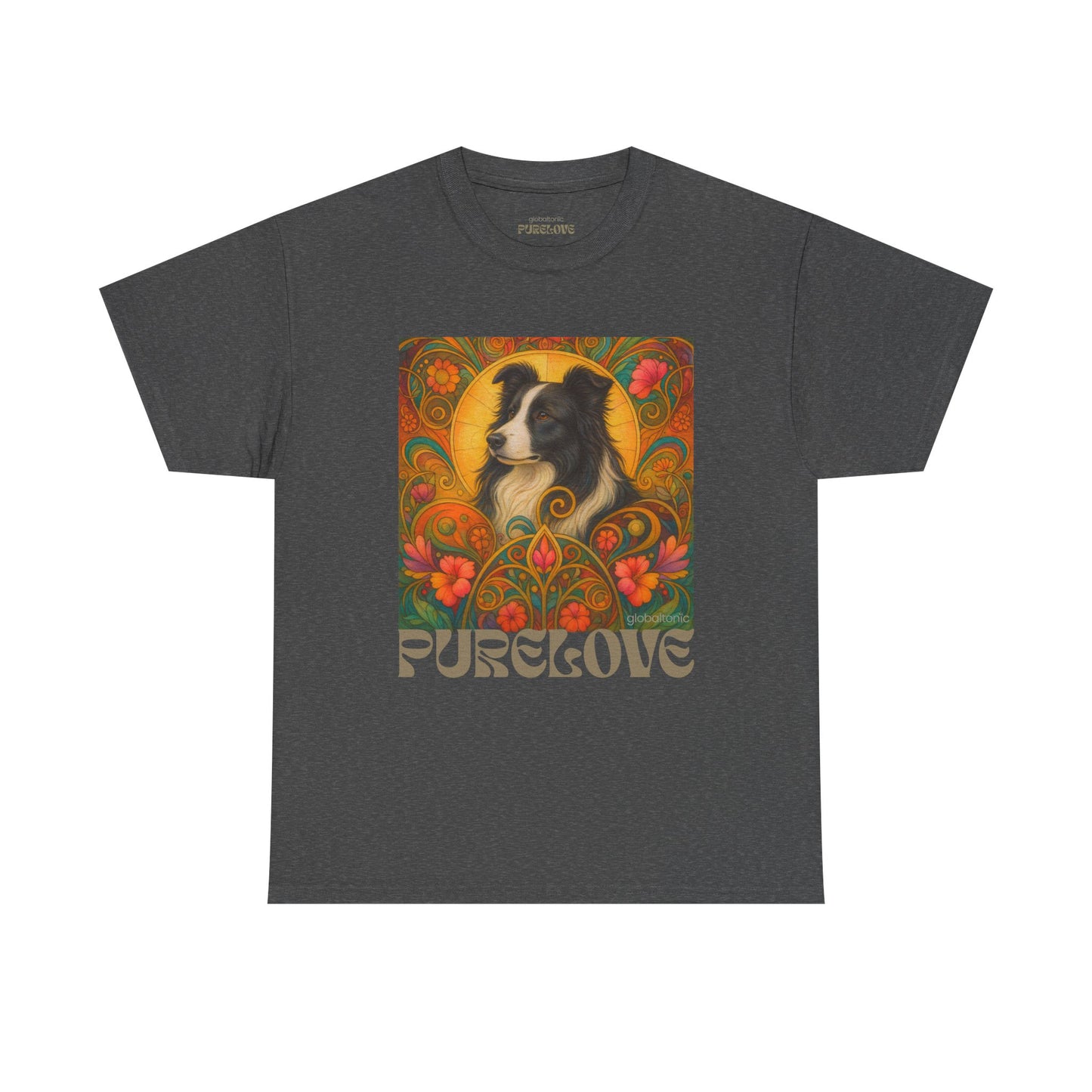 Border Collie (Black & White) Vintage Graphic T-Shirt – Unisex Cotton Tee for Dog Lovers