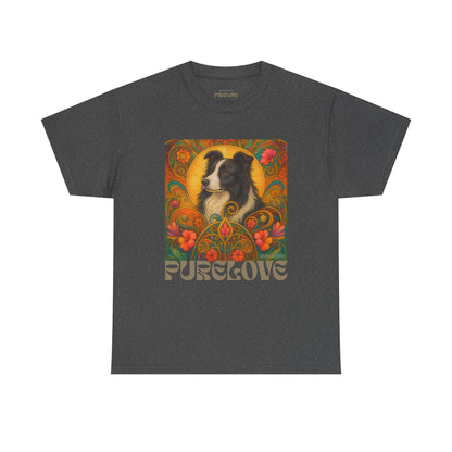Border Collie (Black & White) Vintage Graphic T-Shirt – Unisex Cotton Tee for Dog Lovers