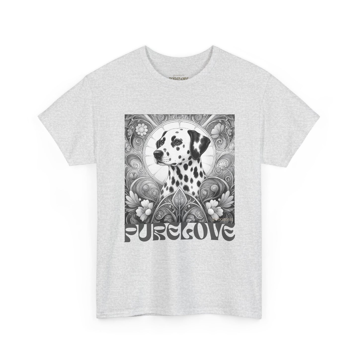 Dalmatian Vintage Unisex Cotton Tee for Dog Lovers (Black & White)
