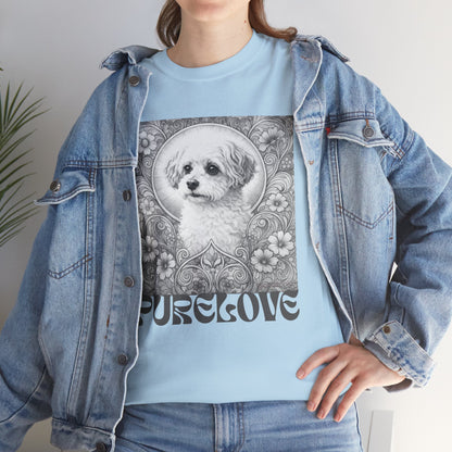 Foxypoo (Foodle) Vintage Graphic T-Shirt – Unisex Cotton Tee for Dog Lovers (Black & White)