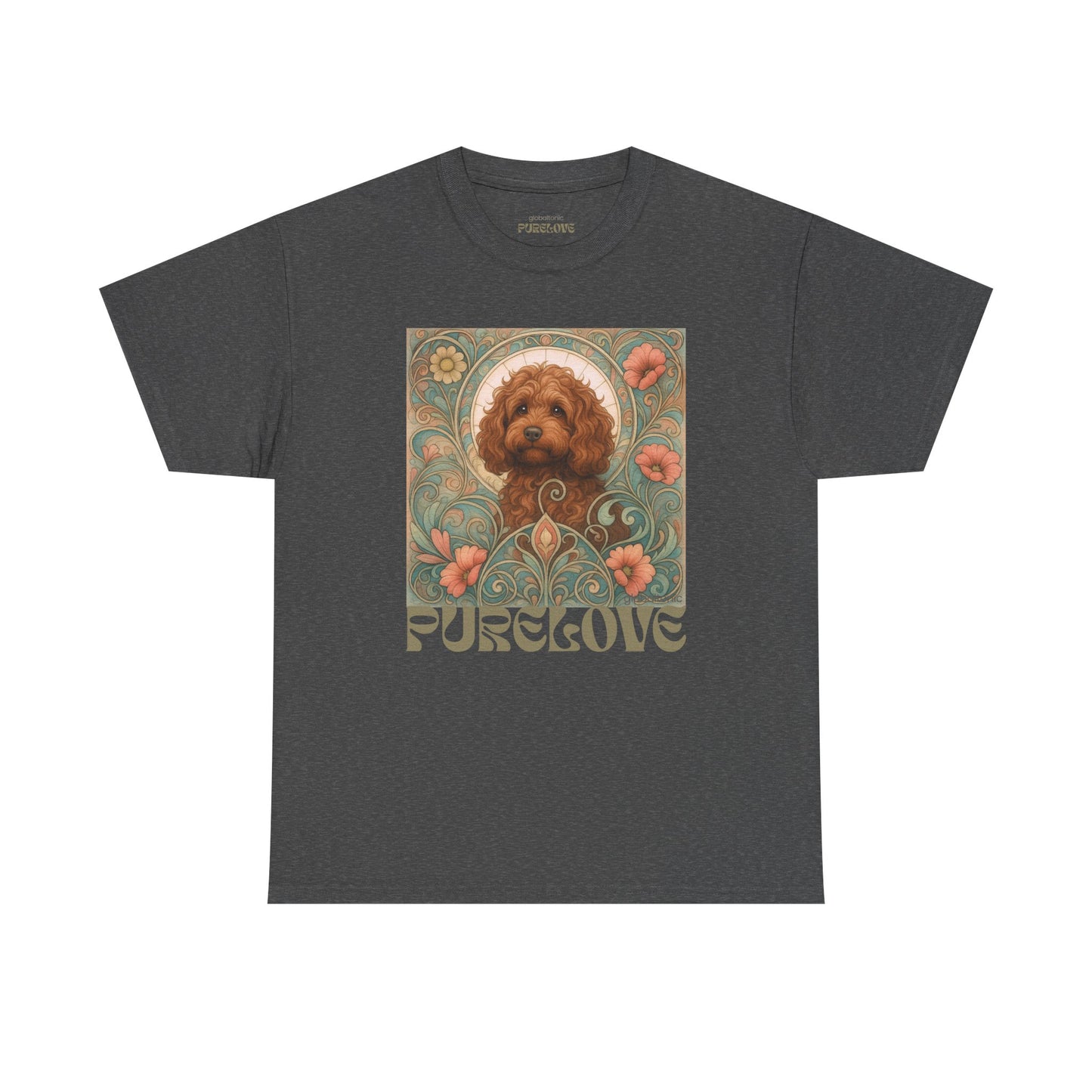 Strawberry Cavapoo (Cavoodle) Vintage Graphic T-shirt -Unisex Cotton Tee for Dog Lovers