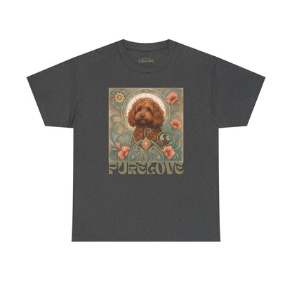 Strawberry Cavapoo (Cavoodle) Vintage Graphic T-shirt -Unisex Cotton Tee for Dog Lovers