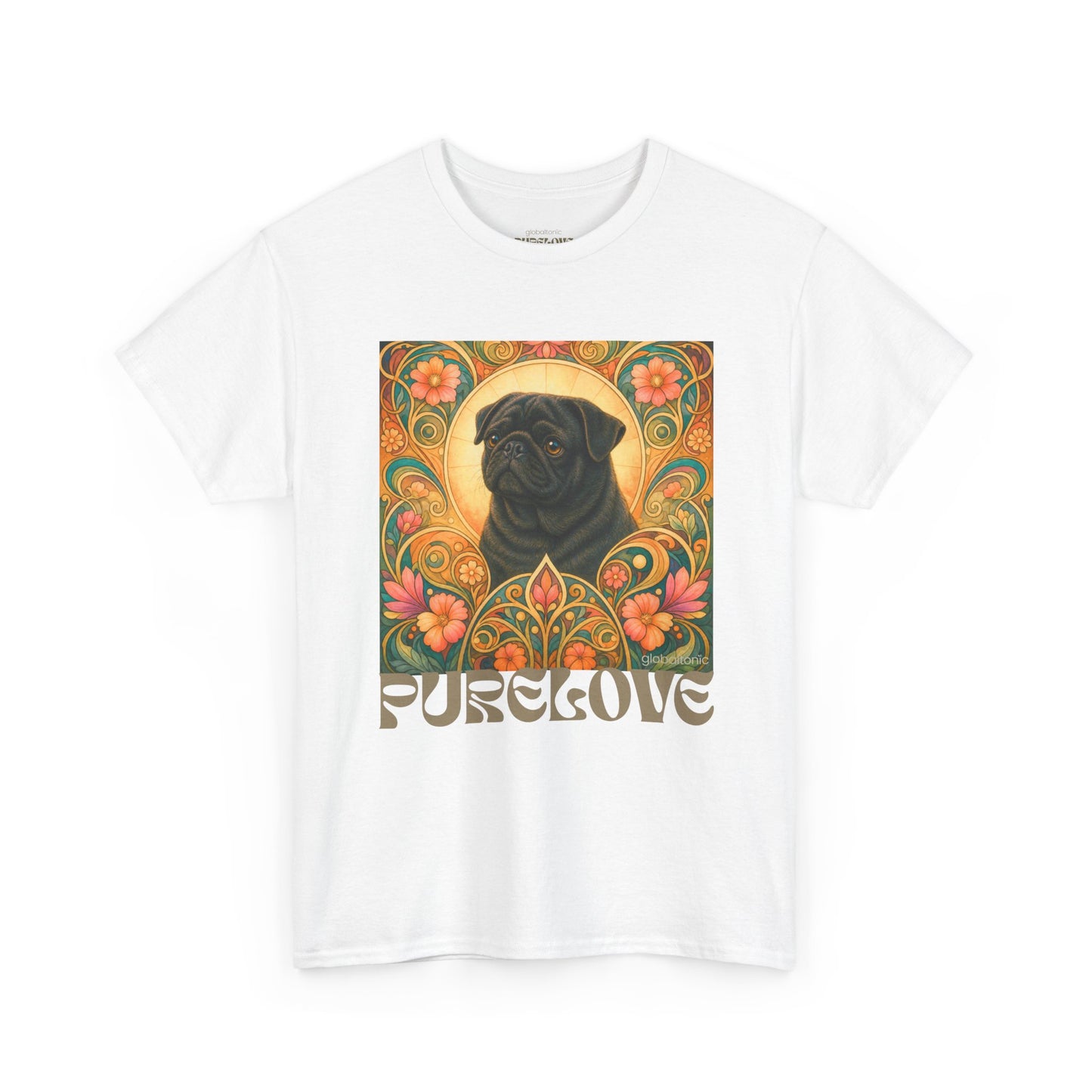 Pug Black Vintage Graphic T-Shirt – Unisex Cotton Tee for Dog Lovers