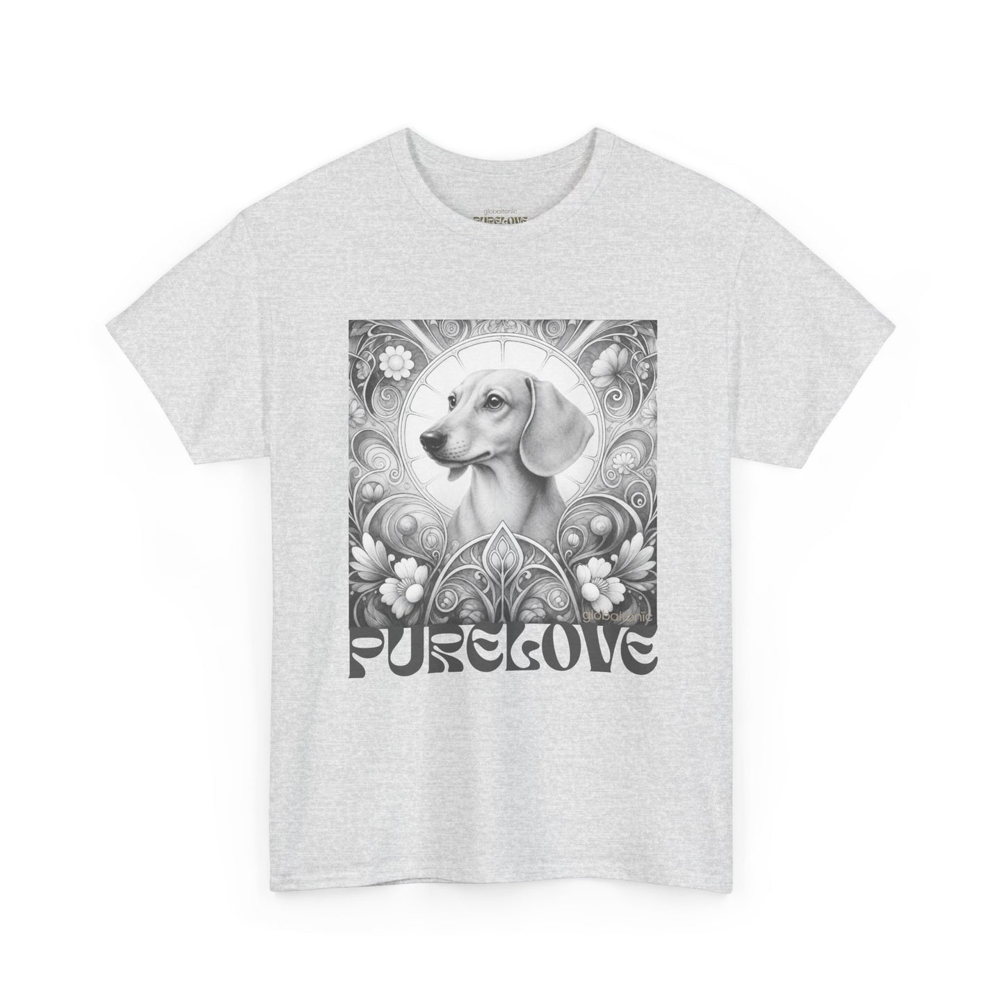 Dachshund Vintage Unisex Cotton Tee for Dog Lovers (Black & White)