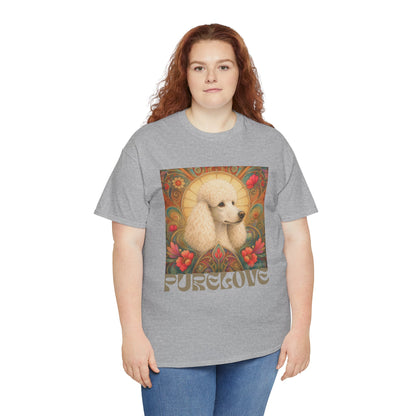 White Poodle Vintage Graphic T-Shirt – Unisex Cotton Tee for Dog Lovers
