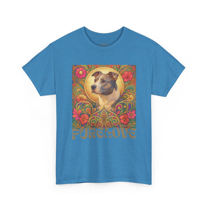 Staffy Grey & White Vintage Graphic T-Shirt – Unisex Cotton Tee for Dog Lovers