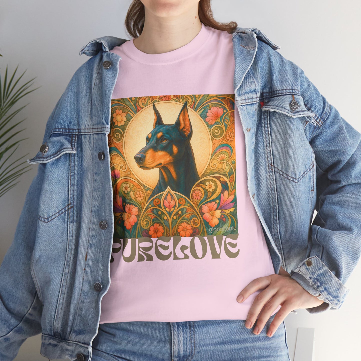 Doberman Vintage Graphic T-shirt - Unisex Cotton Tee for Dog Lovers