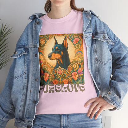 Doberman Vintage Graphic T-shirt - Unisex Cotton Tee for Dog Lovers