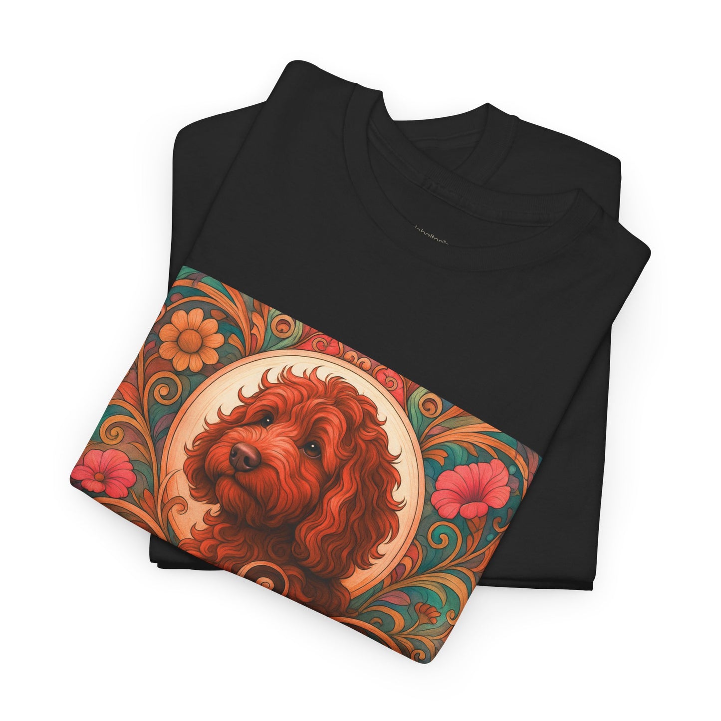 Red Cavapoo (Cavoodle) Vintage Graphic T-Shirt – Unisex Cotton Tee for Dog Lovers