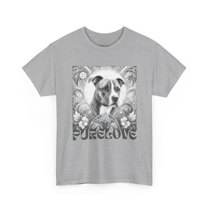 Staffy (Coco) Bull Terrier Vintage Unisex Cotton Tee for Dog Lovers (Black & White)