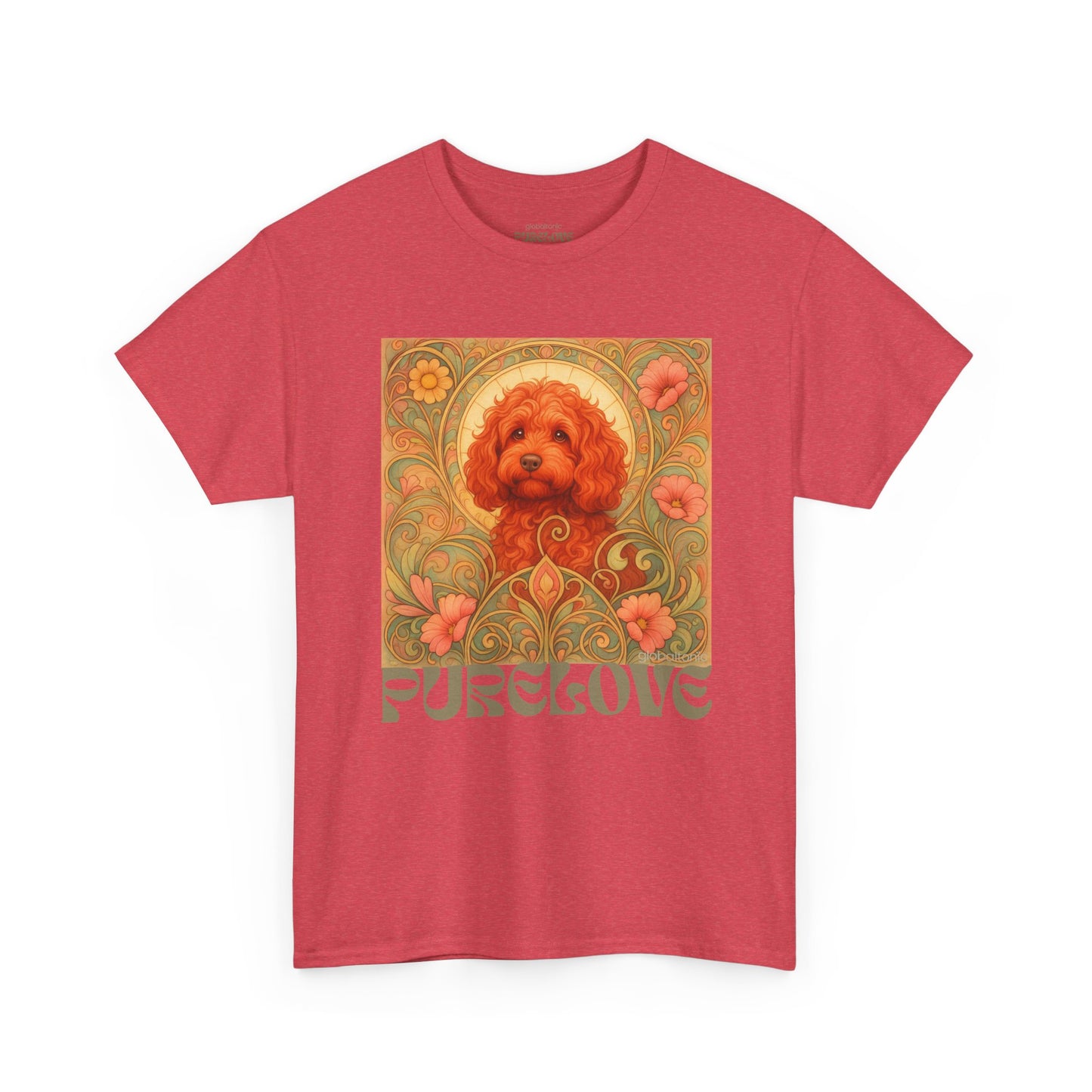 Strawberry Cavapoo (Cavoodle) Vintage Graphic T-shirt -Unisex Cotton Tee for Dog Lovers