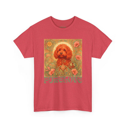 Strawberry Cavapoo (Cavoodle) Vintage Graphic T-shirt -Unisex Cotton Tee for Dog Lovers