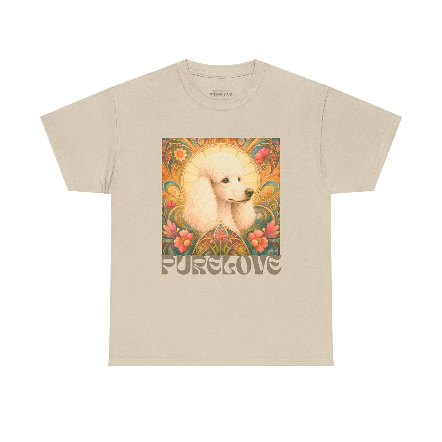 White Poodle Vintage Graphic T-Shirt – Unisex Cotton Tee for Dog Lovers