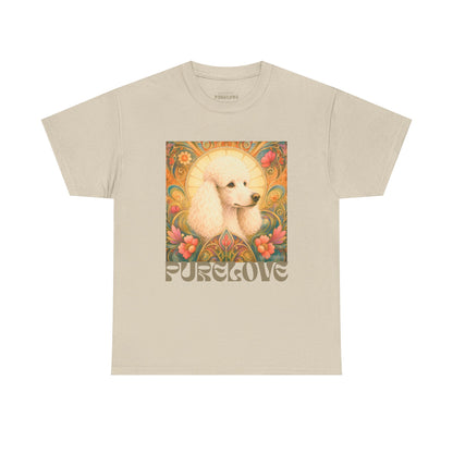 White Poodle Vintage Graphic T-Shirt – Unisex Cotton Tee for Dog Lovers