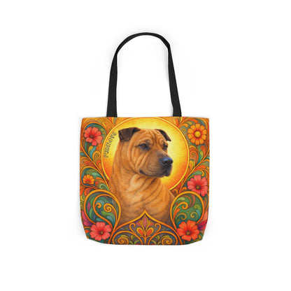 Shar Pei All-Over Print Canvas Tote Bag – Colourful Artistic Dog Lover Gift