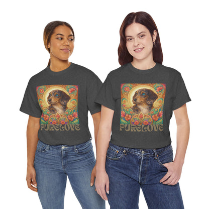 Dachshund Merle Wirehaired Vintage Unisex Cotton Tee for Dog Lovers