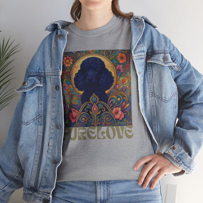 Black Poodle Vintage Graphic T-Shirt – Unisex Cotton Tee for Dog Lovers
