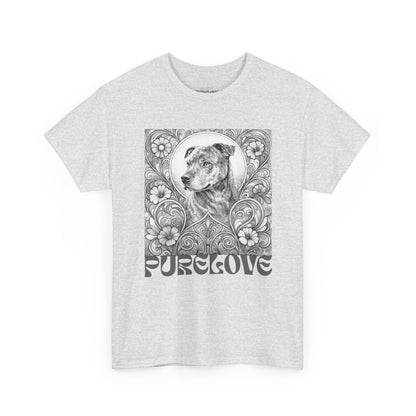 Staffy Brown Brindle Vintage Graphic T-Shirt – Unisex Cotton Tee for Dog Lovers (Black & White)