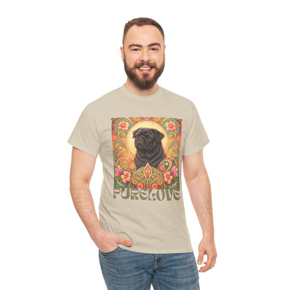 Pug Black Vintage Graphic T-Shirt – Unisex Cotton Tee for Dog Lovers