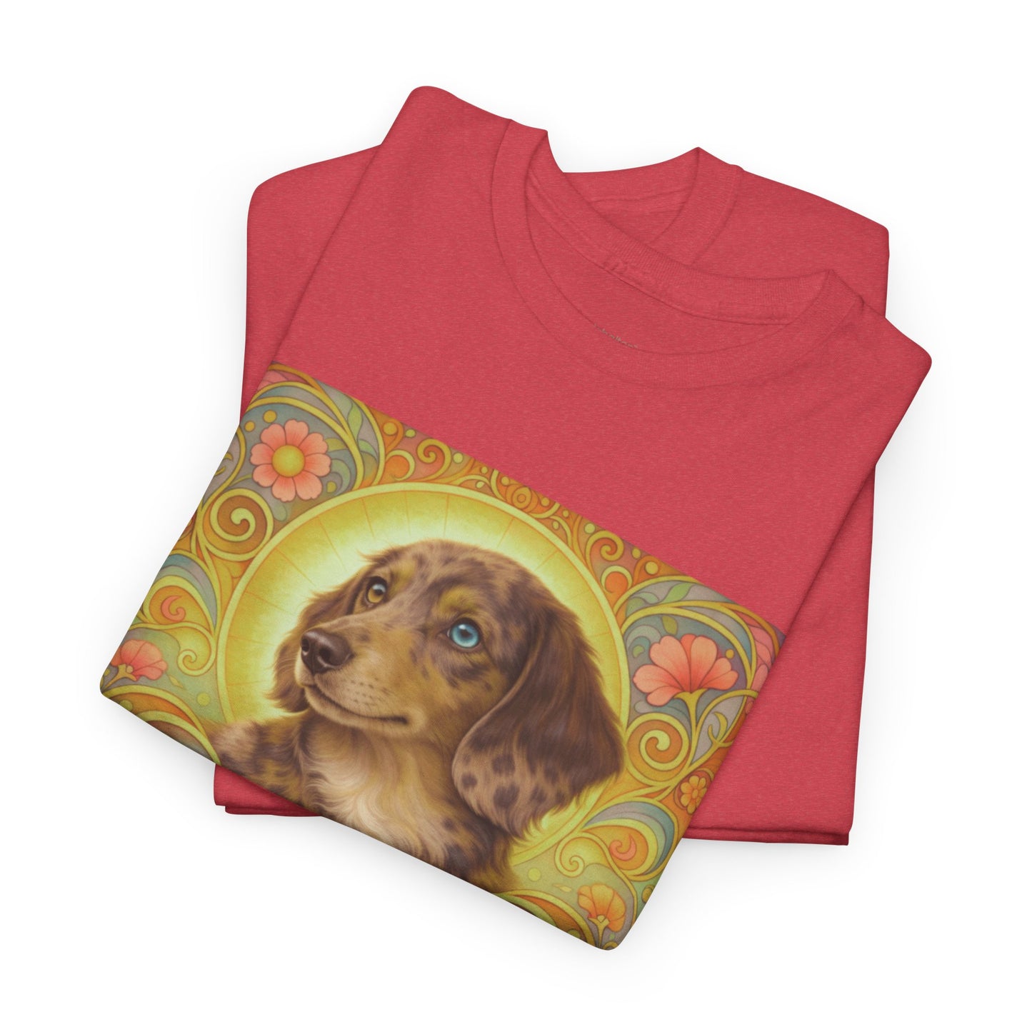 Dachshund Merle Wirehaired Vintage Unisex Cotton Tee for Dog Lovers