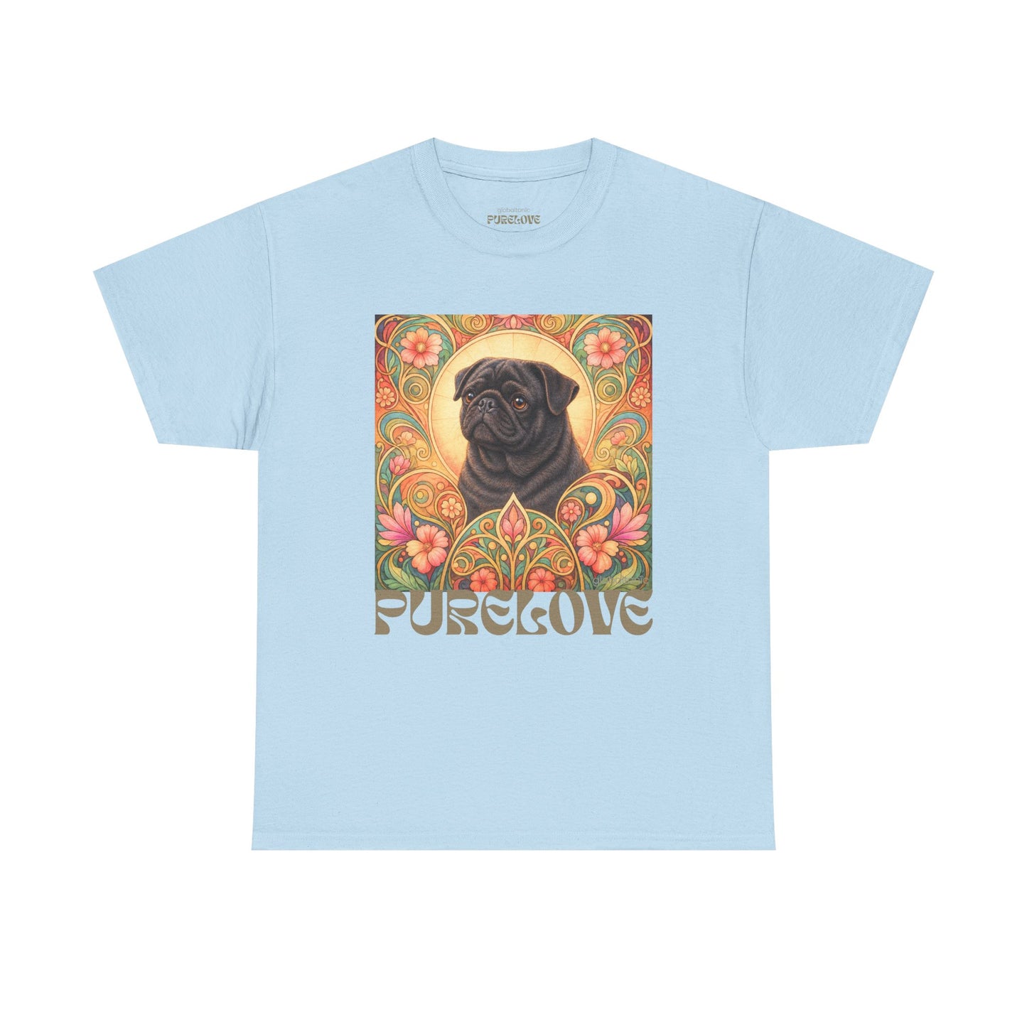 Pug Black Vintage Graphic T-Shirt – Unisex Cotton Tee for Dog Lovers