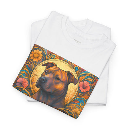 Staffy (Staffordshire) Bull Terrier Vintage Graphic T-Shirt – Unisex Cotton Tee for Dog Lovers