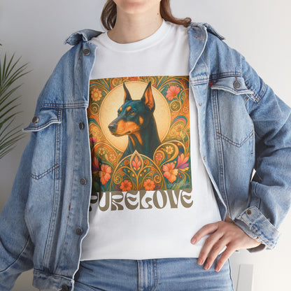 Doberman Vintage Graphic T-shirt - Unisex Cotton Tee for Dog Lovers