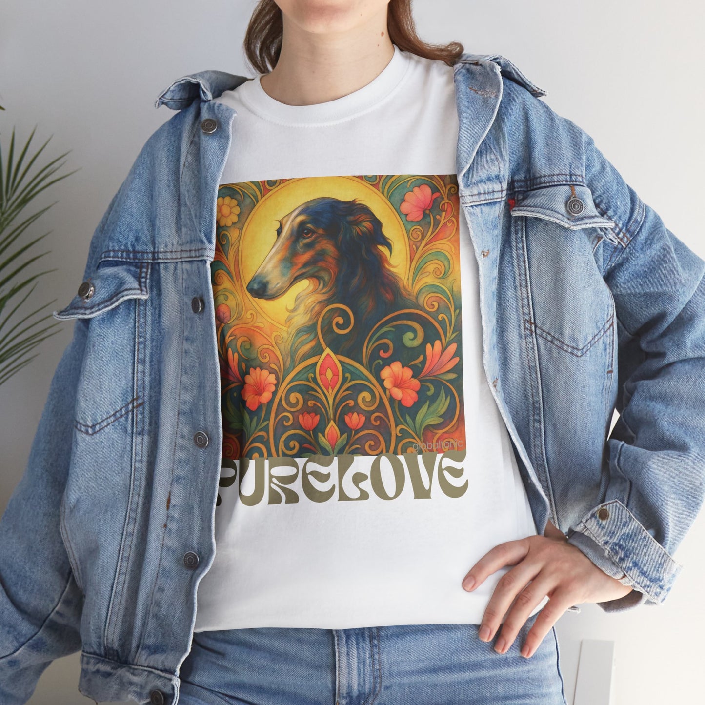 Borzoi Vintage Graphic T-Shirt – Unisex Cotton Tee for Dog Lovers